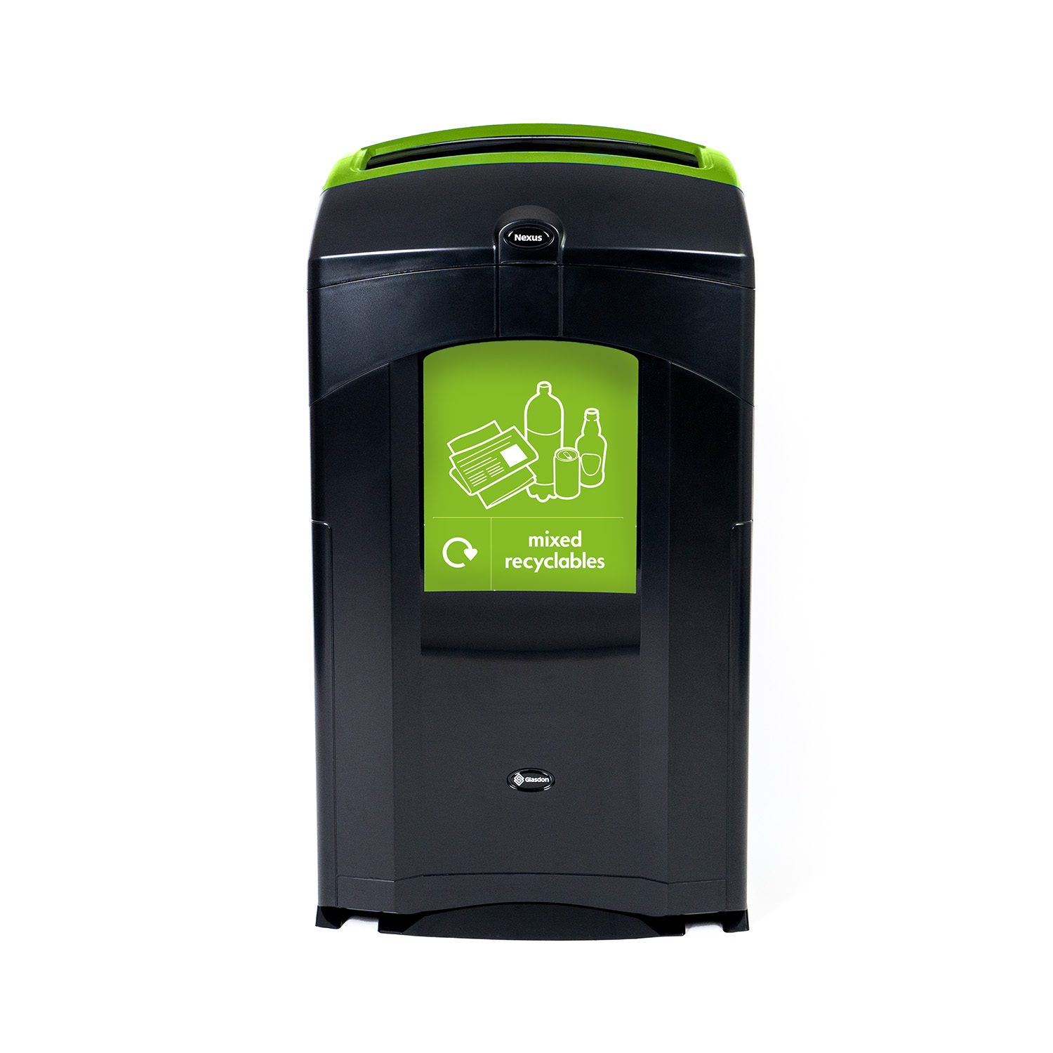 Nexus® 100 Mixed Recyclables Recycling Bin & Express Delivery - Black
